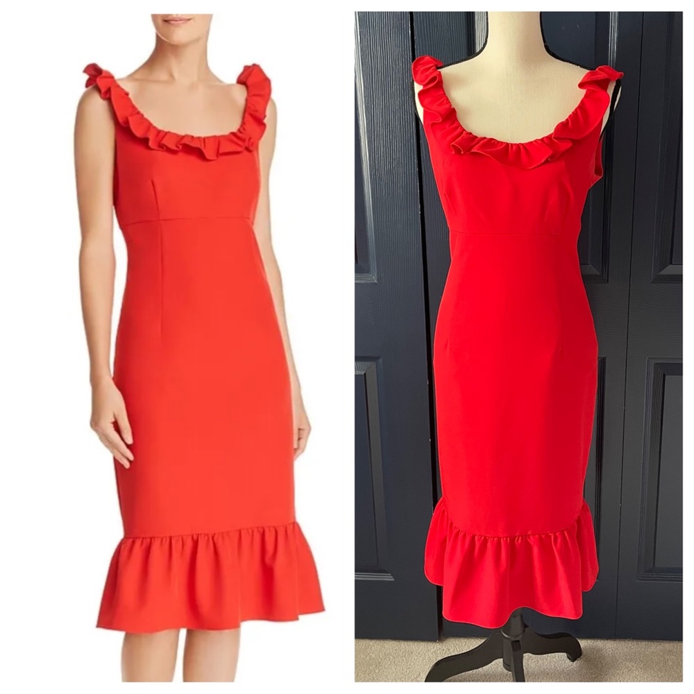 Nanette Lepore Red Ruffle Dress